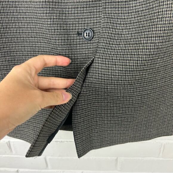 H&M Plaid Houndstooth Knit Button Front Pencil Skirt Size 10 - Picture 9 of 9